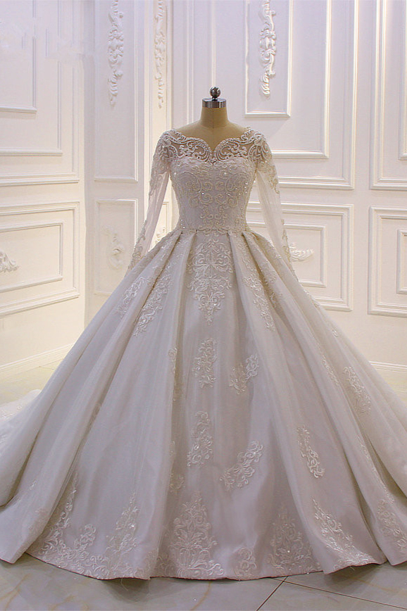 Brautkleider Mit Ärmel | Hochzeitskleider A Linie Spitze