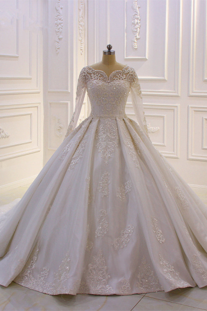 Brautkleider Mit Ärmel | Hochzeitskleider A Linie Spitze