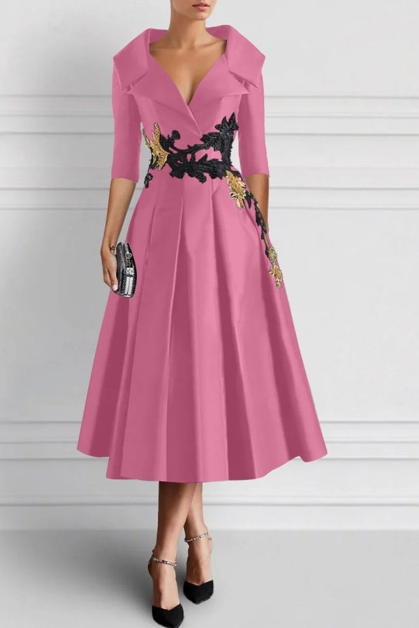 Vintage Brautmutterkleider Schwarz Mit Ärmel Festliche Kleider Kurz