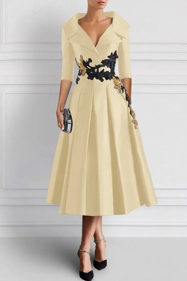 Vintage Brautmutterkleider Schwarz Mit Ärmel Festliche Kleider Kurz