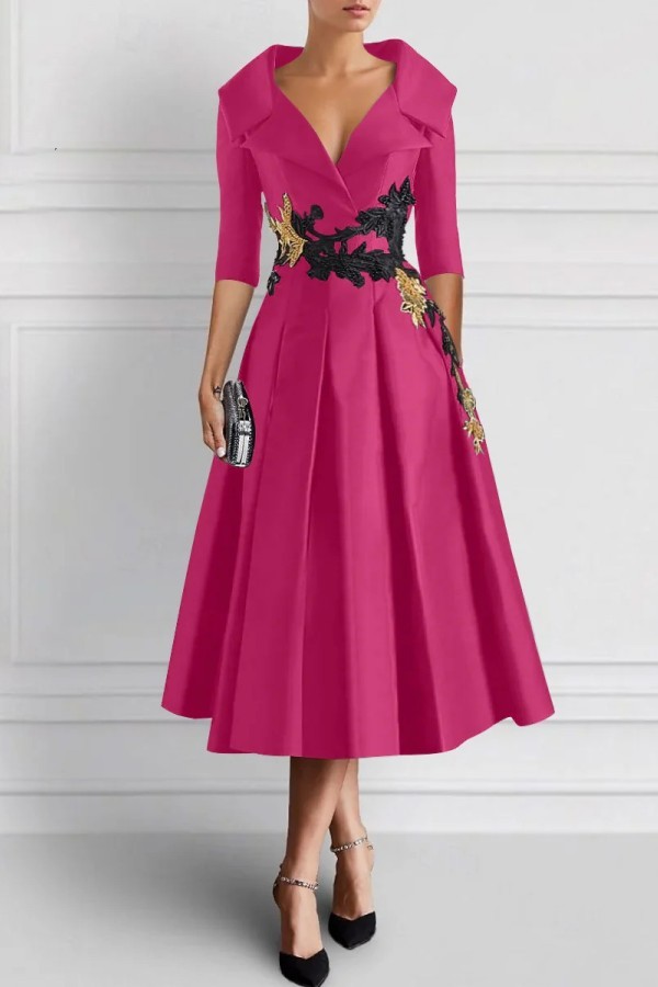 Vintage Brautmutterkleider Schwarz Mit Ärmel Festliche Kleider Kurz