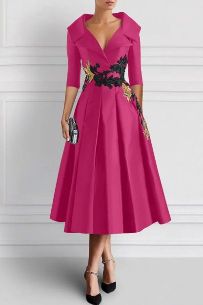 Vintage Brautmutterkleider Schwarz Mit Ärmel Festliche Kleider Kurz