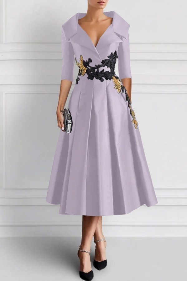 Vintage Brautmutterkleider Schwarz Mit Ärmel Festliche Kleider Kurz