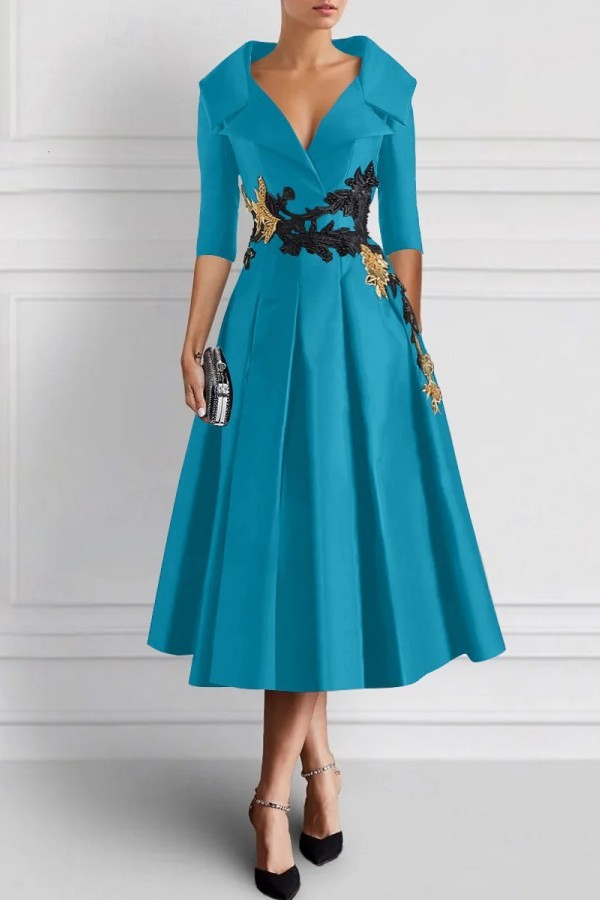 Vintage Brautmutterkleider Schwarz Mit Ärmel Festliche Kleider Kurz