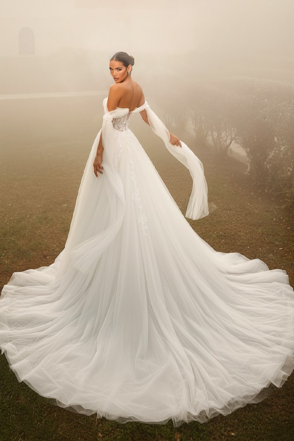 Designer Hochzeitskleider A Linie Tüll Brautkleider mit Spitze