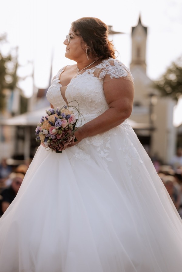 Fashion Brautkleider Große Größe Hochzeitskleider mit Spitze-babyonlinedressde