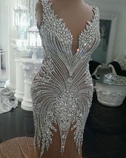 Luxus Abendkleider Lang | Kristal Abendmoden Abiballkleid Online-babyonlinedressde