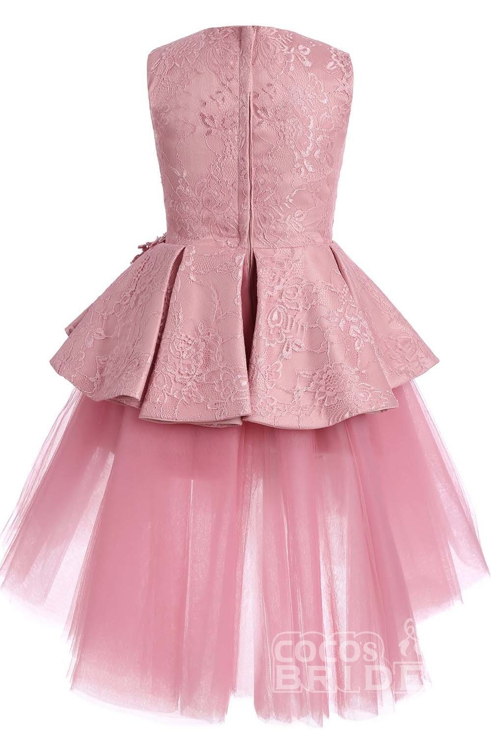 Blumenmädchen Kleid Spitze | Blumenmädchenkleider Rosa-babyonlinedressde