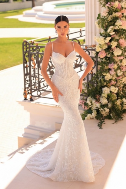 Designer Abendkleider Lang Spitze | Abiballkleider mit Glitzer