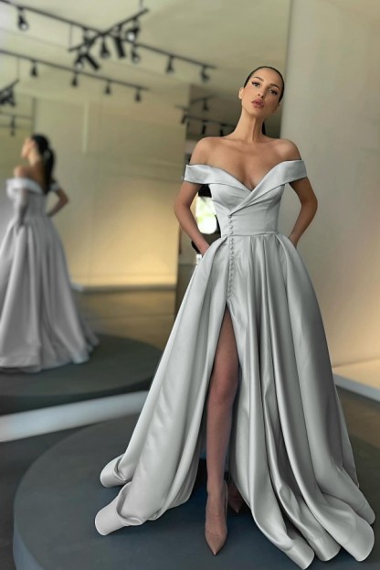 Schlichte Abendkleider Lang Himmel Blau Festliche Ballkleider Online-babyonlinedressde