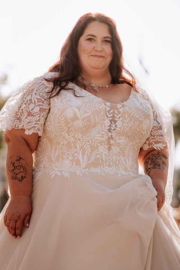 Champagner Hochzeitskleider A Linie Mit Spitze Brautkleider Große Größe-babyonlinedressde