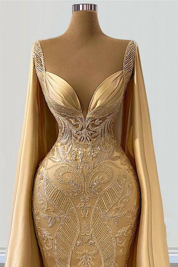 Elegante Abendkleider Lang Gold | Abiballkleider Glitzer