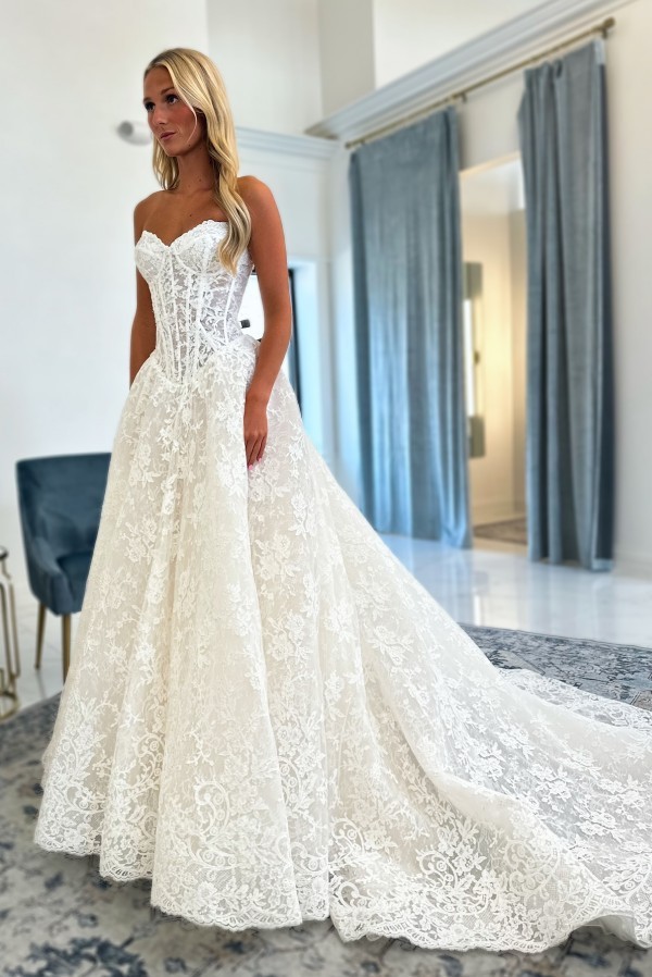 Vintage Hochzeitskleider A Linie Spitze Standesamt Brautkleid Brautmoden-babyonlinedressde