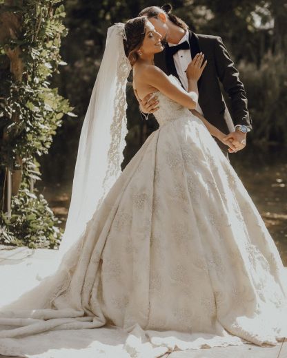 Luxus Brautkleid A Linie | Hochzeitskleider Spitze