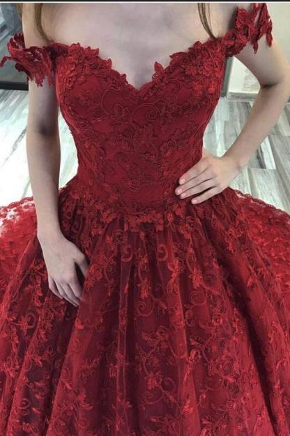 Elegante Brautkleider A Linie Spitze | Rote Hochzeitskleider Günstig