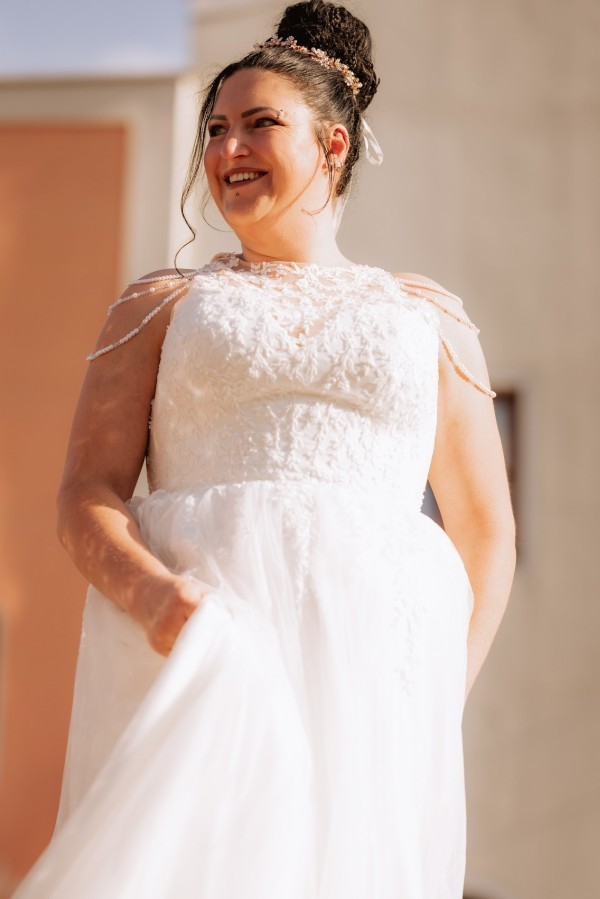 Boho Übergröße Hochzeitskleider Schlicht A Linie Brautkleider Große Größe-babyonlinedressde