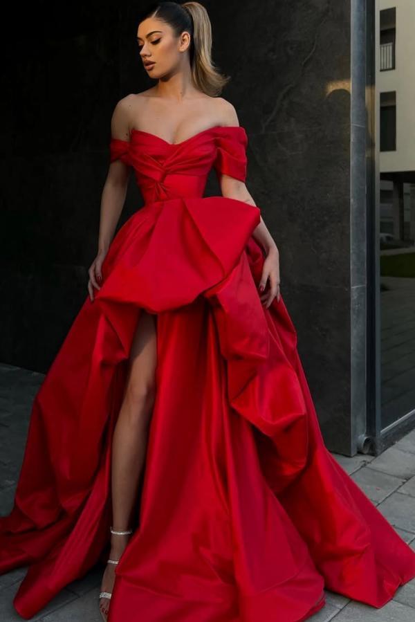 Schlichte Abendkleider Lang Rot | Abendmoden Abiballkleider Günstig-babyonlinedressde