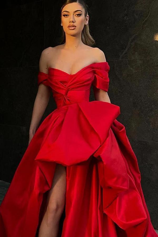 Schlichte Abendkleider Lang Rot | Abendmoden Abiballkleider Günstig-babyonlinedressde