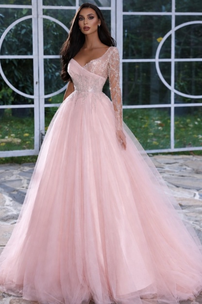 Designer Abendkleid Lang mit Ärmel | Gelb Abiballkleider Mit Glitzer