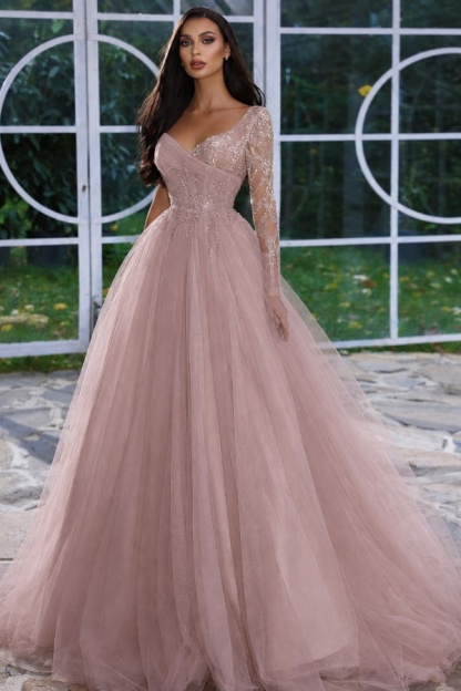 Designer Abendkleid Lang mit Ärmel | Gelb Abiballkleider Mit Glitzer