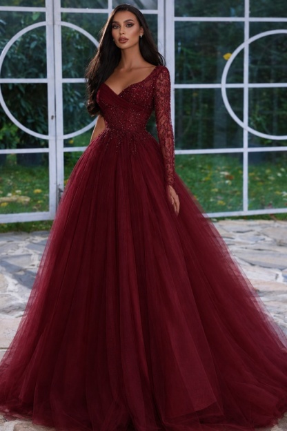 Designer Abendkleid Lang mit Ärmel | Gelb Abiballkleider Mit Glitzer