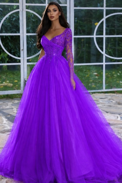 Designer Abendkleid Lang mit Ärmel | Gelb Abiballkleider Mit Glitzer