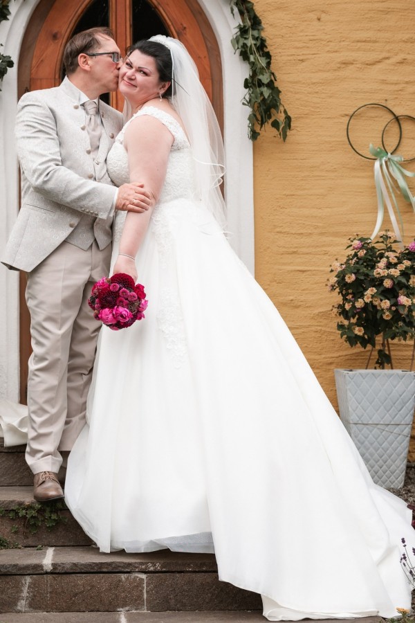 Ausgefallene Brautkleider Große Größe A Linie Hochzeitskleider mit Spitze-babyonlinedressde