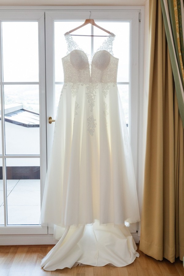 Ausgefallene Brautkleider Große Größe A Linie Hochzeitskleider mit Spitze-babyonlinedressde