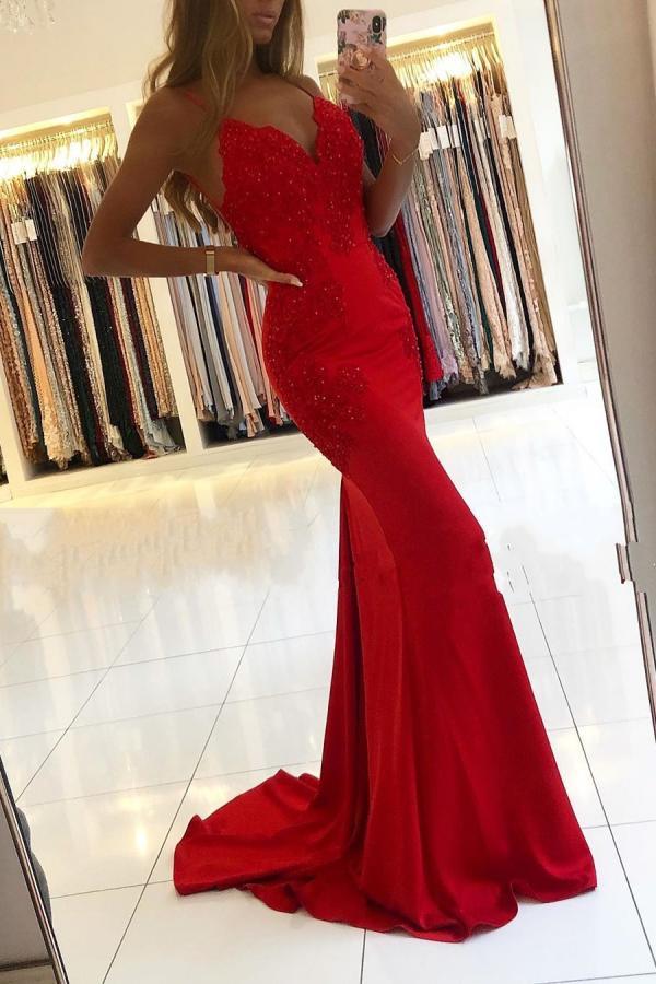 Designer Abendkleider Lang Rot | Abiballkleider Günstig Online-babyonlinedressde