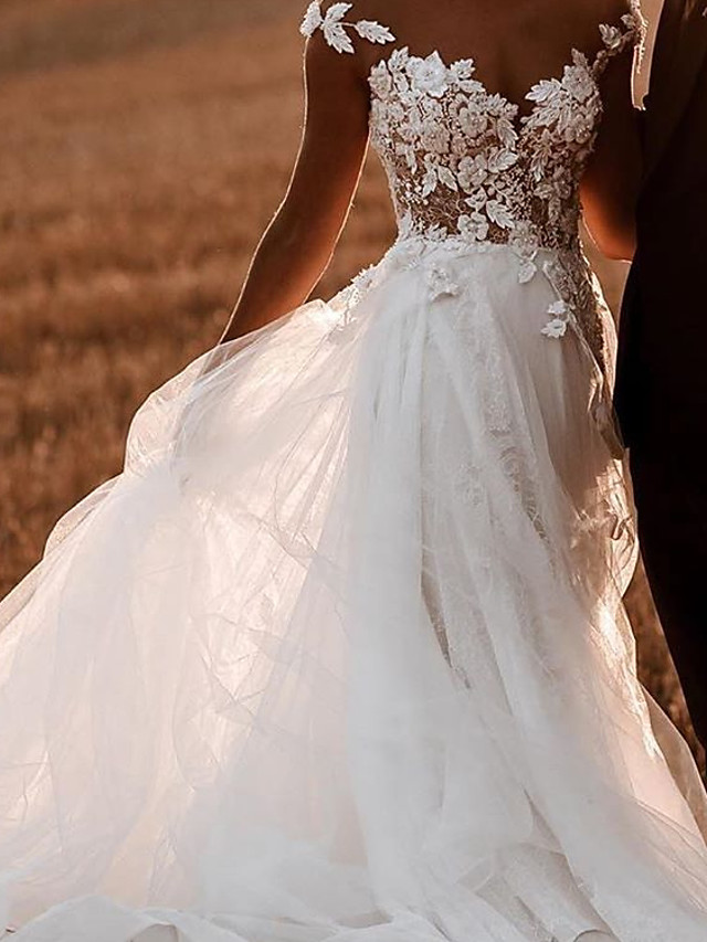 Designer Brautkleider mit Spitze | Hochzeitskleider Tüll Günstig Online