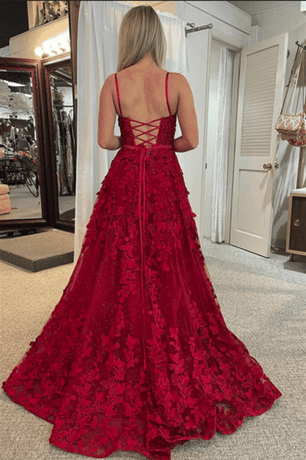 Elegante Abendkleider Lang Rot | Abiballkleider Partykleider Online