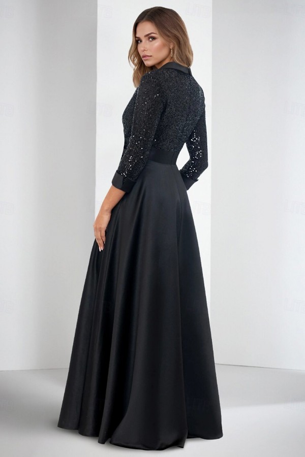 Schwarze Brautmutterkleider Lang Günstig Kleider für Brautmutter-babyonlinedressde