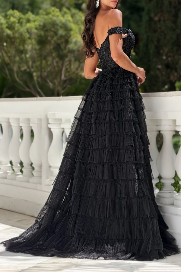 Abendkleid Schwarz Lang | Abendkleider mit Spitze