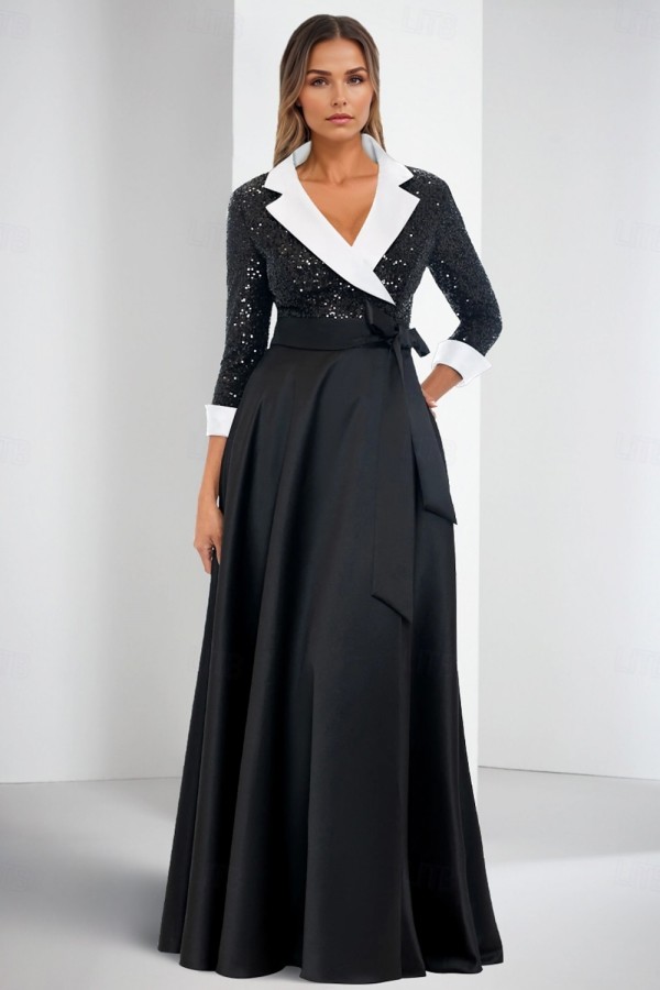 Schwarze Brautmutterkleider Lang Günstig Kleider für Brautmutter-babyonlinedressde