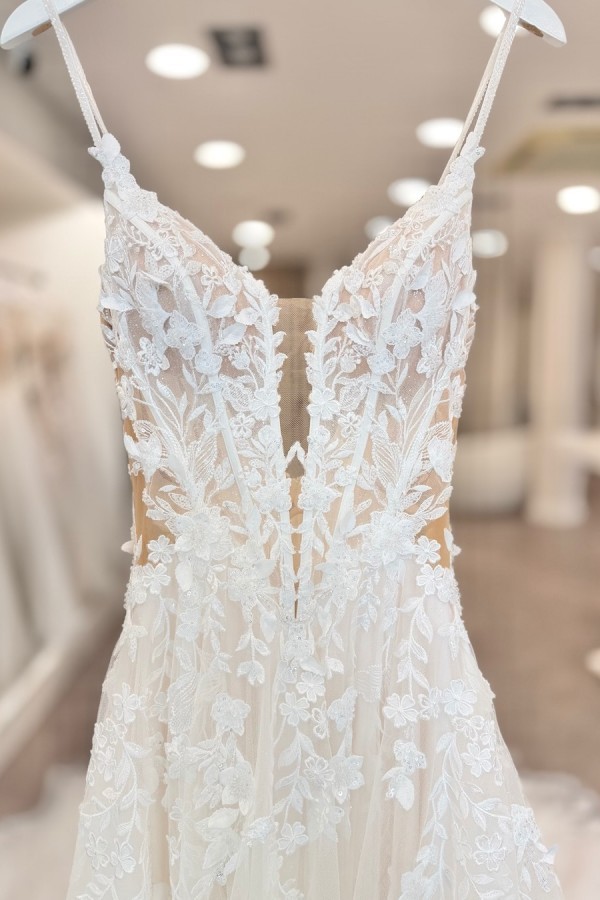 Designer Brautkleider A Linie mit Spitze Tüll Hochzeitskleid