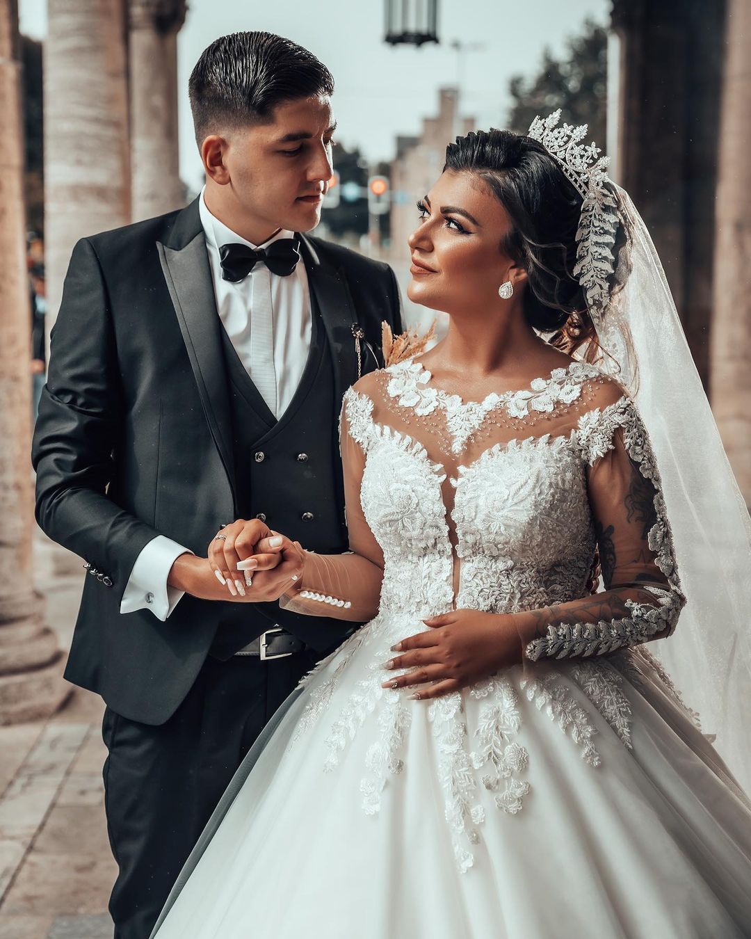 Designer A linie Hochzeitskleider Mit Ärmel | Brautkleider mit Spitze