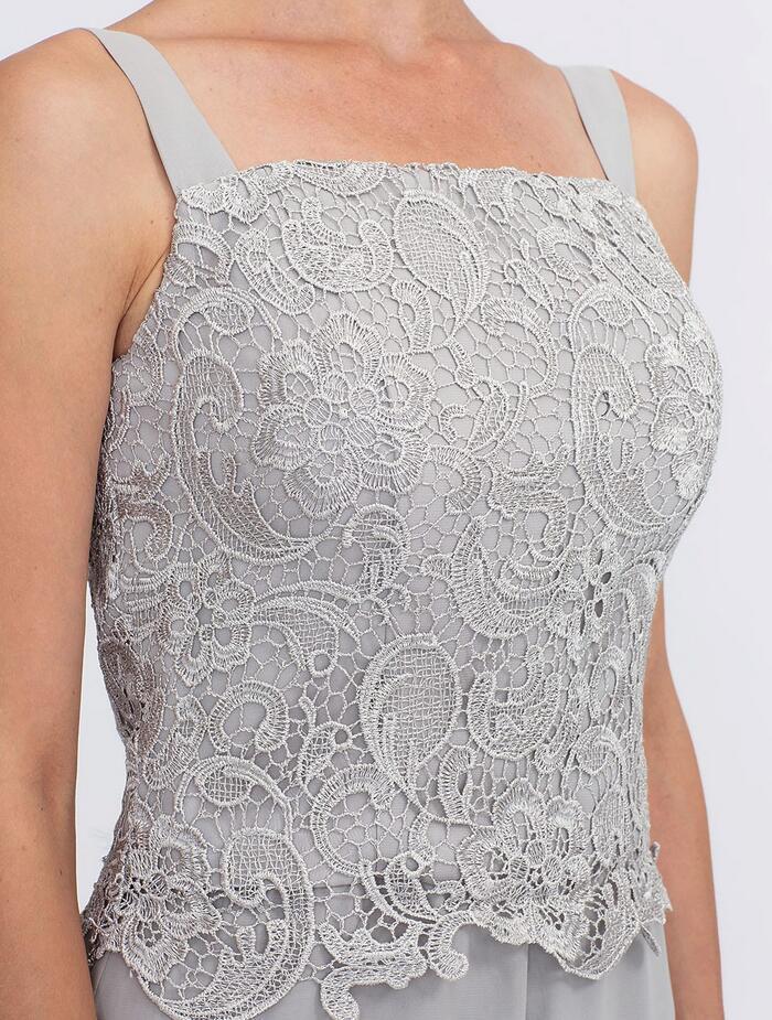 Elegante Brautmutterkleider Lang Günstig | 2 Teilig Brautmutterkleid mit Bolero