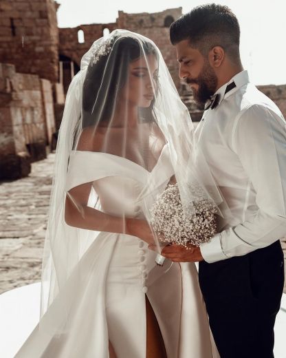 Satin Brautkleider A Linie | Hochzeitskleider Günstig Online