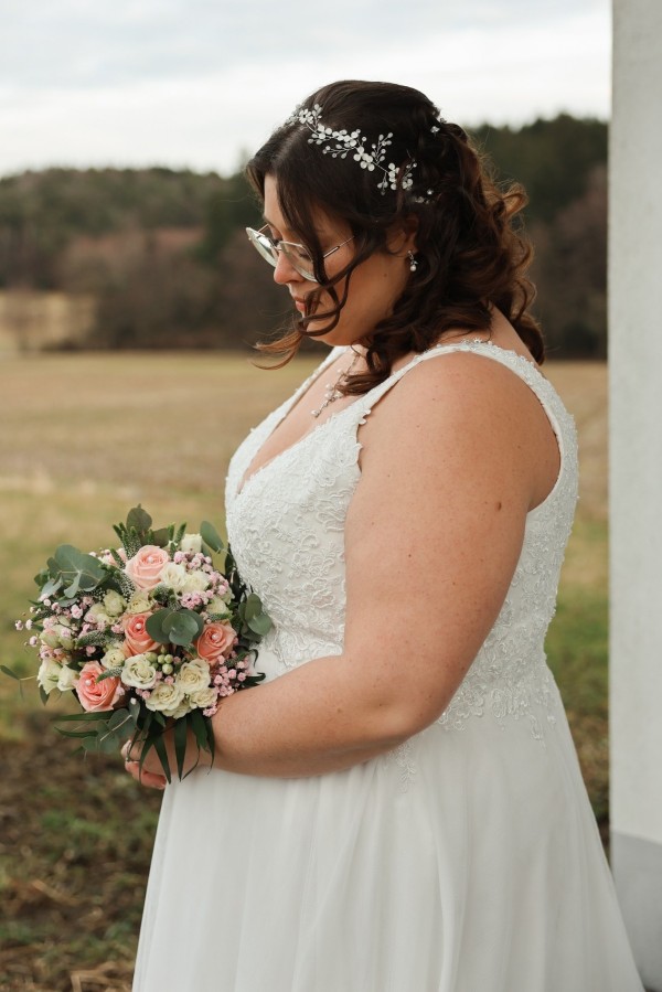 Schlichte Brautkleider Große Gräße V Ausschnitt Hochzeitskleider Für Schwangere-babyonlinedressde