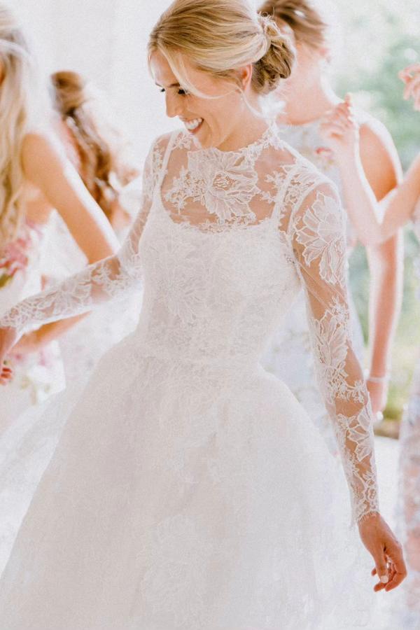 Vintage Wedding Dresses A-Line Lace | Wedding Dresses with Sleeves-babyonlinedressde