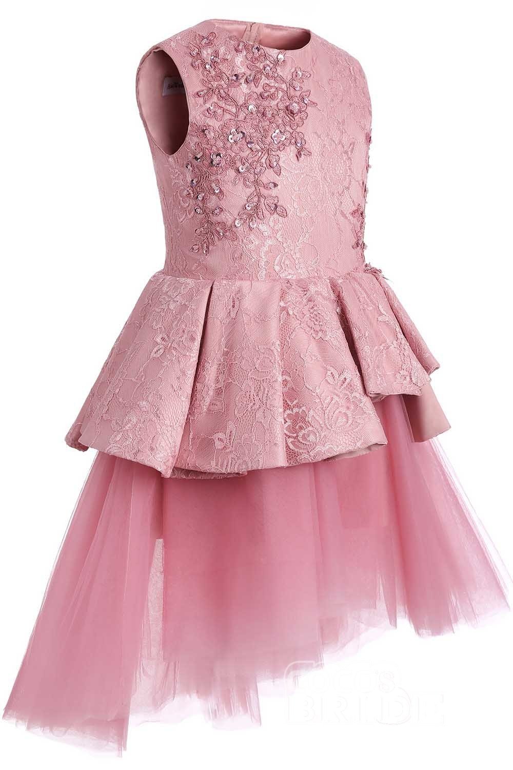 Blumenmädchen Kleid Spitze | Blumenmädchenkleider Rosa-babyonlinedressde
