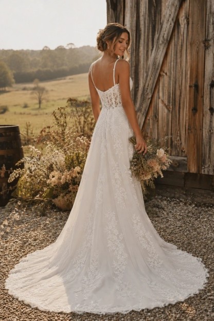 Modest Brautkleider A Linie Spitze Hochzeitskleider Online Kaufen
