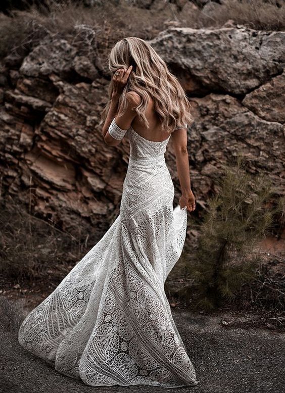 Designer Brautkleider Meerjungfrau | Spitze Hochzeitskleid Günstig Online