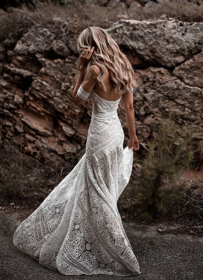 Designer Brautkleider Meerjungfrau | Spitze Hochzeitskleid Günstig Online