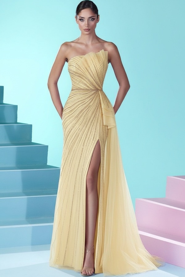 Luxus Abendkleider Lang Fuchsia | Abiballkleider Partykleider Online