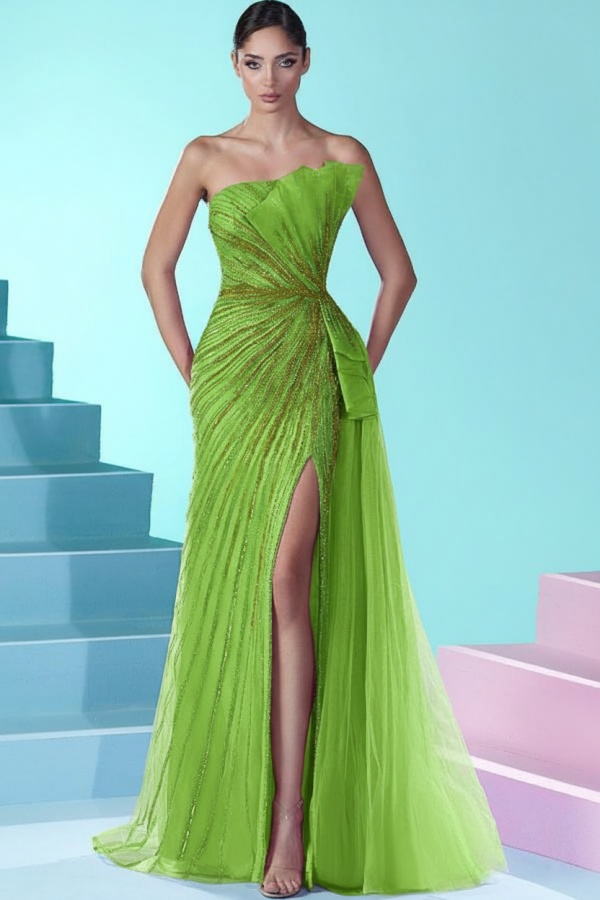 Luxus Abendkleider Lang Fuchsia | Abiballkleider Partykleider Online