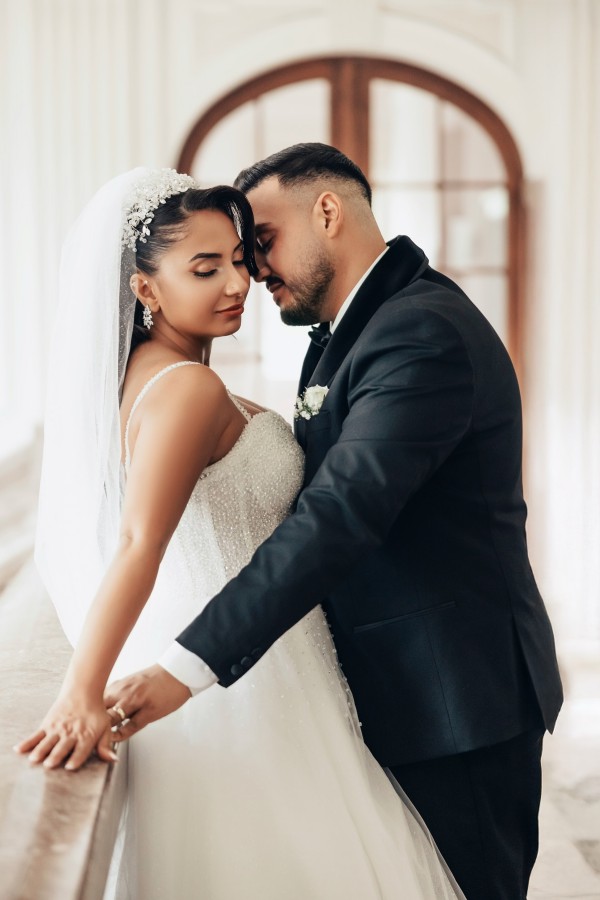 Elegante A Linie Brautkleider Tüll Hochzeitskleider mit Glitzer