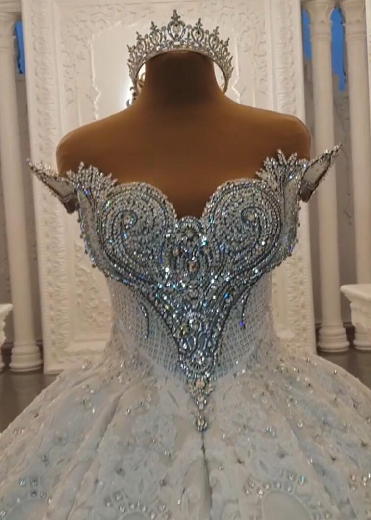 Luxurious Weiße Brautkleider Spitze Prinzessin Hochzeitskleider Brautmoden-babyonlinedressde