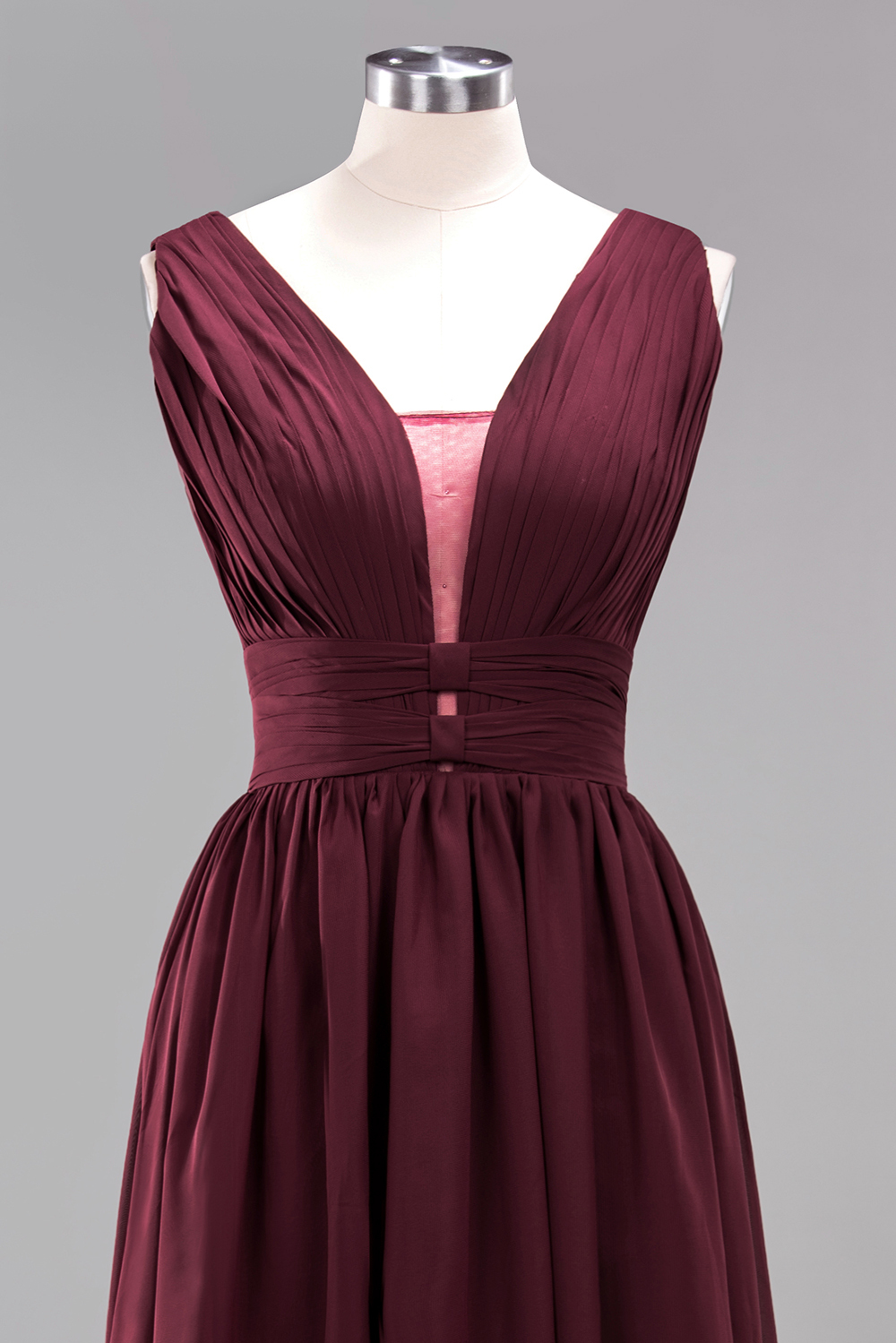 Weinrote Brautjungfernkleider Lang | Hochzeitspartykleider Günstig-babyonlinedressde