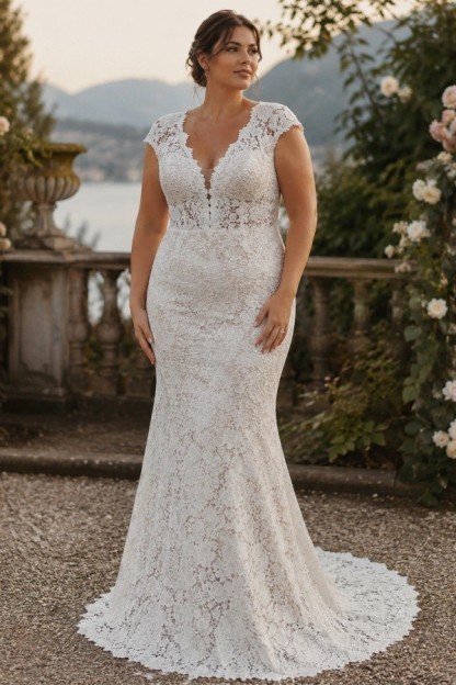 Schlichtes Meerjungfrauen Hochzeitskleid | Brautkleider Online Kaufen